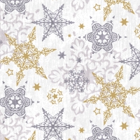 餐巾24x24厘米 - Delicate stars silver