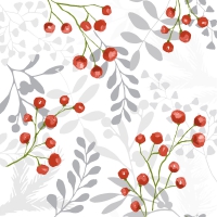 Servetten 33x33 cm - Red berries