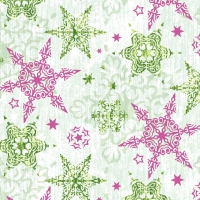 Tovaglioli 33x33 cm - Delicate stars green