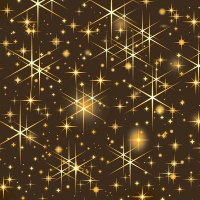 Servietten 33x33 cm - Glittering stars