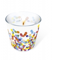 glass candle - Confetti