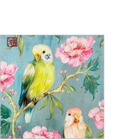 Napkins 25x25 cm - Perruches 