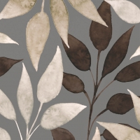 Tovaglioli 25x25 cm - Scandic Leaves brown Napkin 25x25