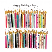 餐巾25x25厘米 - Happy Candles Napkin 25x25