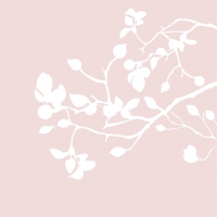 Serwetki 25x25 cm - Pure Branch rosé Napkin 25x25