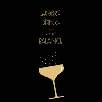 餐巾25x25厘米 - Drink-Life-Balance Napkin 25x25