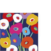 Serviettes 25x25 cm - Super Bloom blue