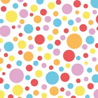 餐巾25x25厘米 - Dots multicolor Napkin 25x25