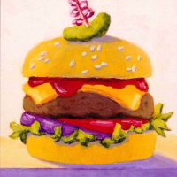 餐巾25x25厘米 - RJGs Cheeseburger Napkin 25x25