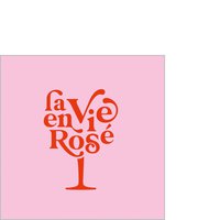 Napkins 25x25 cm - La vie en rosé