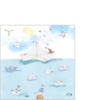 Serviettes 25x25 cm - Sailing away