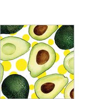 Serviettes 25x25 cm - Avocado & Dots