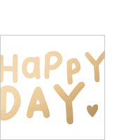 Servietten 25x25 cm - Happy Heart gold