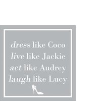 Serviettes 25x25 cm - Dress like Coco silver