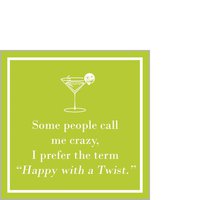 Serviettes 25x25 cm - Happy twist lime