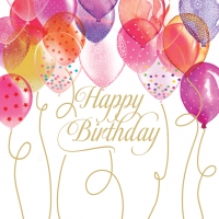 Servietten 25x25 cm - Birthday Balloons
