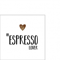 Serviettes 25x25 cm - Espresso lover