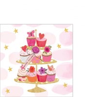Servietten 25x25 cm - Happy Cupcakes Napkin 25x25