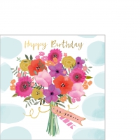餐巾25x25厘米 - Happy Flowers Napkin 25x25