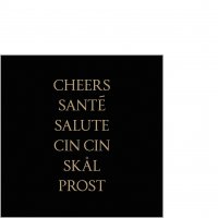 Serwetki 25x25 cm - Cheers Prost black