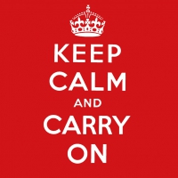 Serviettes 33x33 cm - Keep calm and carry on Napkin 33x33