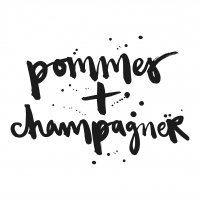 Servietten 33x33 cm - Pommes + Champagner Napkin 33x33