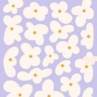 餐巾33x33厘米 - Fleurs lilas Napkin 33x33