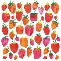 餐巾33x33厘米 - Strawberry Collage Napkin 33x33