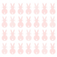 Servietten 33x33 cm - Pure Easter Rabbits rosé Napkin 33x33