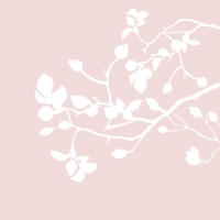 Салфетки 33x33 см - Pure Branch rosé Napkin 33x33