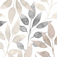 Serwetki 33x33 cm - Scandic Leaves white Napkin 33x33