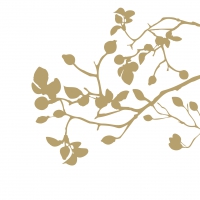 Serwetki 33x33 cm - Pure Branch gold Napkin 33x33