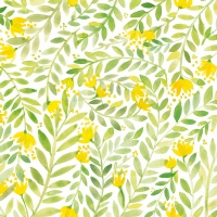 餐巾33x33厘米 - Yellow Blossoms Napkin 33x33