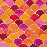 餐巾33x33厘米 - Art Déco orange Napkin