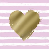 餐巾33x33厘米 - Heart & Stripes rosé Napkin