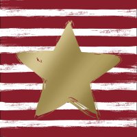 Serviettes 33x33 cm - Star & Stripes red Napkin