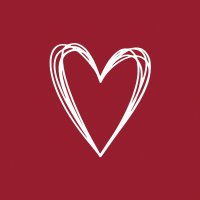 Servietten 33x33 cm - Pure Heart red Napkin