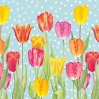 Serviettes 33x33 cm - Happy Tulips