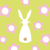 Servetten 33x33 cm - Flower Bunny