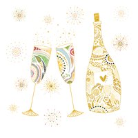 Napkins 33x33 cm - Let´s celebrate!