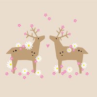 Servietten 33x33 cm - Flower Deers
