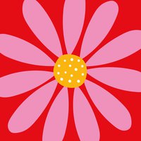 Servietten 33x33 cm - Happy Flower red