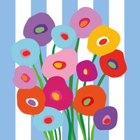 餐巾33x33厘米 - Super Bouquet bleu