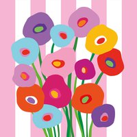 餐巾33x33厘米 - Super Bouquet rosé