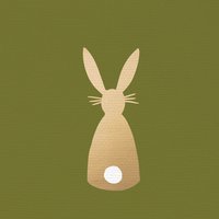 Tovaglioli 33x33 cm in rilievo - Bunny Canvas green