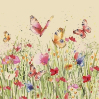 Servietten 33x33 cm - Flowerfield  eco