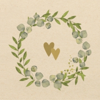 Servietten 33x33 cm - Two Hearts eco