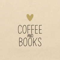 餐巾33x33厘米 - Coffee & Books eco