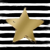Napkins 33x33 cm - Star & Stripes black/gold 33x33cm