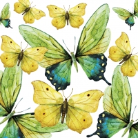 Napkins 33x33 cm - Green Butterflies 33x33 cm